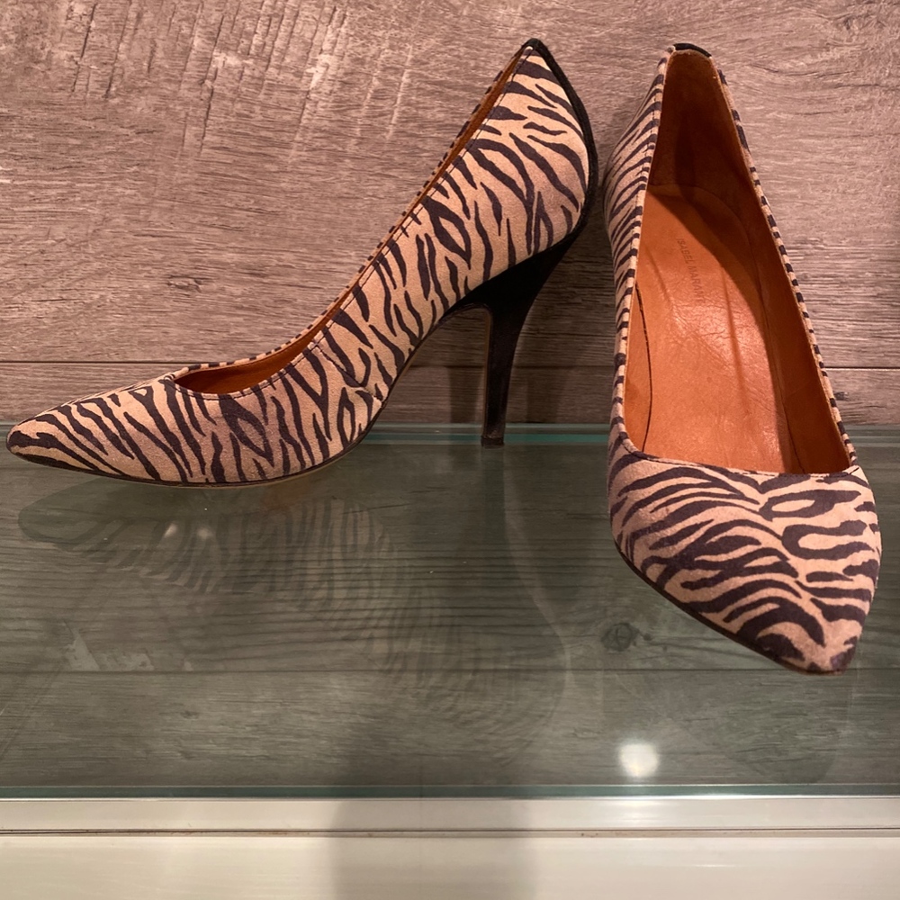 Isabel Marant Suede Zebra Print Pumps 37 - Picture 2 of 8